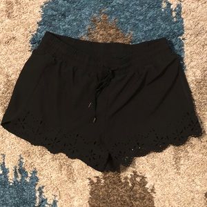 Black Athleisure Shorts